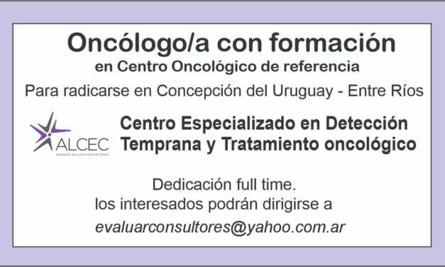 Concepción del Uruguay: buscan oncólogo/a con formación